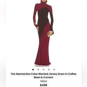 HELSA Two-Tone Long Sleeve Dress - Black & Red